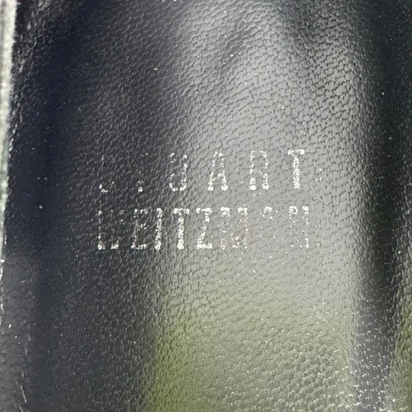 Stuart Weitzman Black Suede Kitten Heel Pumps Square Toe Spain 9M A293374 - Picture 5 of 7